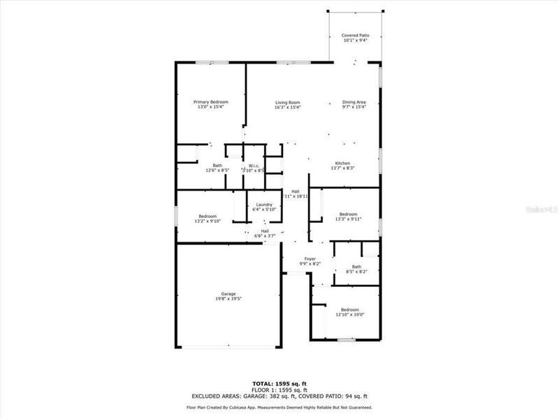 Floor plan with measures