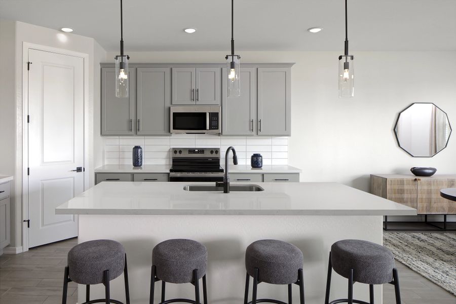 Great room and kitchen space