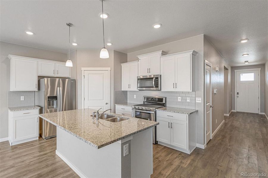 Furnished interior view inside a new home in Spring Valley Ranch, Elizabeth (Image 4). Furnished interior view inside a new home in Spring Valley Ranch, Elizabeth (Image 4).