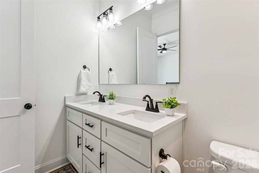 Primary bathroom with double vanity
