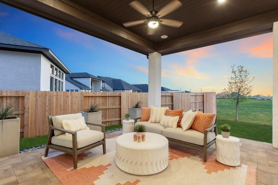 Exterior details and patio area of a home in Legacy, League City (Image 3).