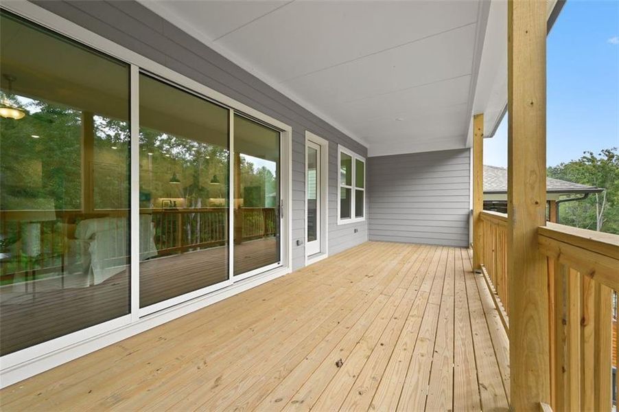 Exterior details and patio area of a home in , Flowery Branch (Image 24).