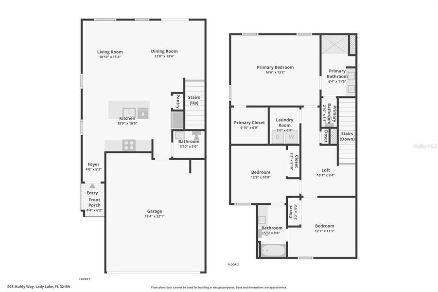 2D floor plan layout of this home in , Lady Lake, FL (Image 6).