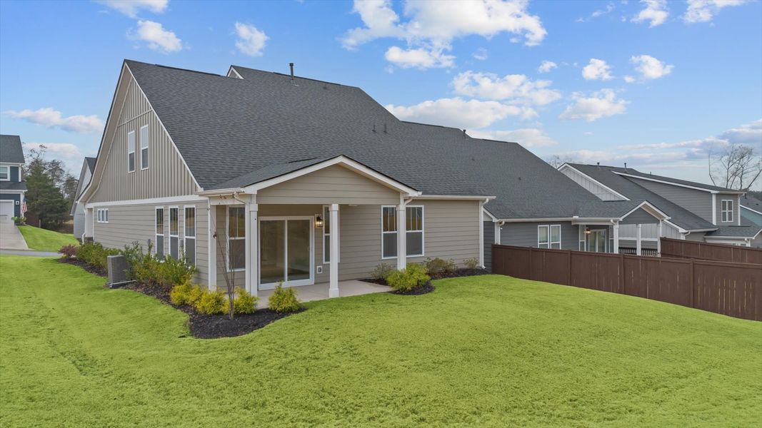 Exterior details and patio area of a home in Pleasant Falls, Moore (Image 23).