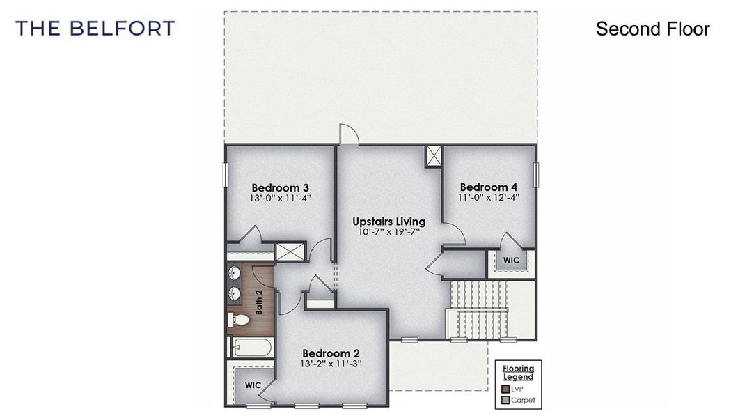 2D floor plan layout of this home in Rolling Hills, Bolivia, NC (Image 3).