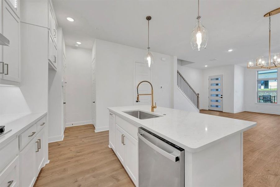 Furnished interior view inside a new home in Hillside at Las Colinas, Irving (Image 5). Furnished interior view inside a new home in Hillside at Las Colinas, Irving (Image 5).