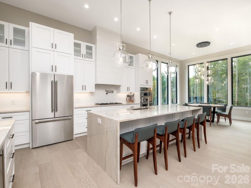 Generous kitchen & expansive island