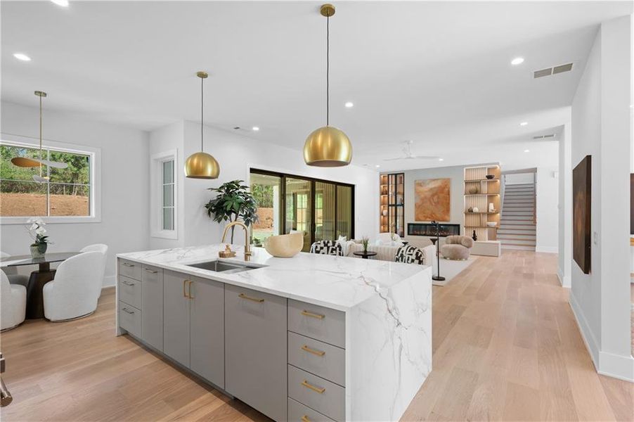 Furnished interior view inside a new home in , Roswell (Image 9).