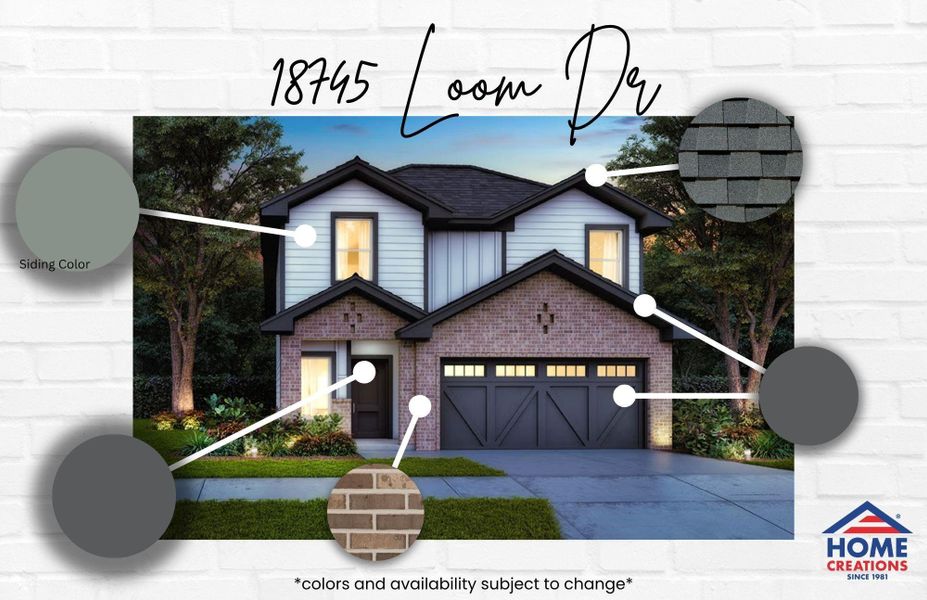 Sample of building materials used in homes in The Enclave at Spring Branch, Montgomery (Image 27).