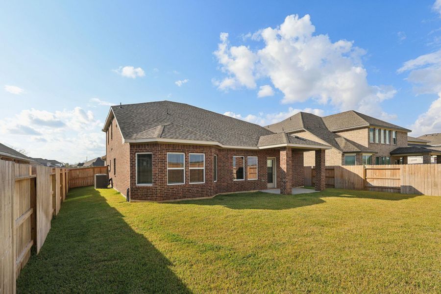 Exterior details and patio area of a home in Massey Oaks - Premier Series, Pearland (Image 17). Exterior details and patio area of a home in Massey Oaks - Premier Series, Pearland (Image 17).