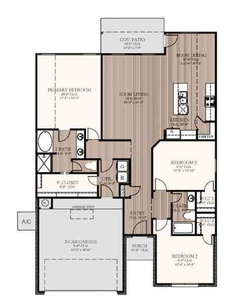 2D floor plan layout of this home in Grand Oaks Reserve, Cleveland, TX (Image 3). 2D floor plan layout of this home in Grand Oaks Reserve, Cleveland, TX (Image 3).