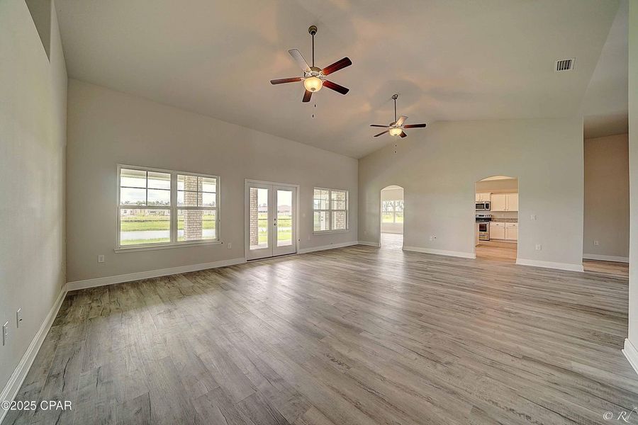 Spacious, unfurnished interior of a new home in Cedar Creek at Deerpoint Lake, Panama City (Image 12). Spacious, unfurnished interior of a new home in Cedar Creek at Deerpoint Lake, Panama City (Image 12).