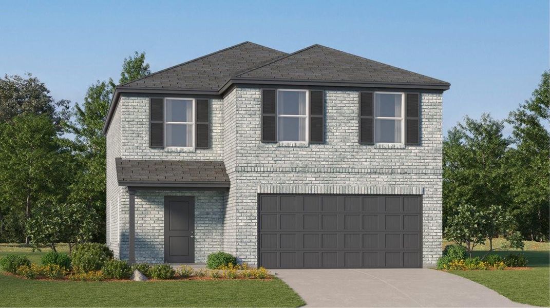 Front exterior of a home in the Canterra Creek: Cottage Collection community, located in Rosharon, TX (Image 15).