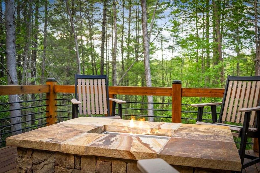 Exterior details and patio area of a home in , Blue Ridge (Image 42).