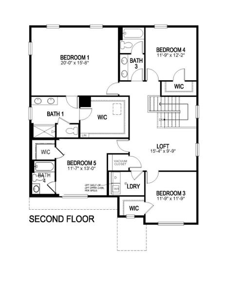2D floor plan layout for the Hennessy by D.R. Horton in Fossil Creek Ranch, Windsor, CO (Image 4). 2D floor plan layout for the Hennessy by D.R. Horton in Fossil Creek Ranch, Windsor, CO (Image 4).