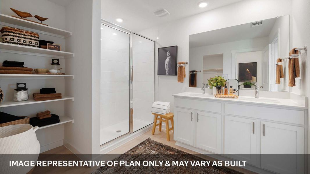 Furnished interior view inside a new home in Trails at Wildhorse, Austin (Image 24).