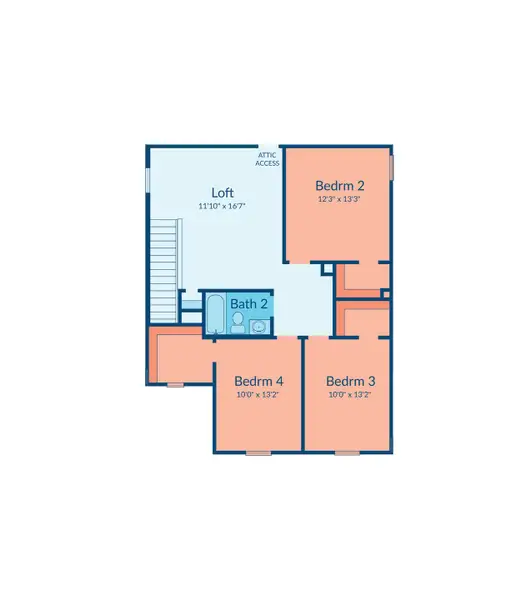2D floor plan layout of this home in Magnolia Springs, Montgomery, TX (Image 3). 2D floor plan layout of this home in Magnolia Springs, Montgomery, TX (Image 3).
