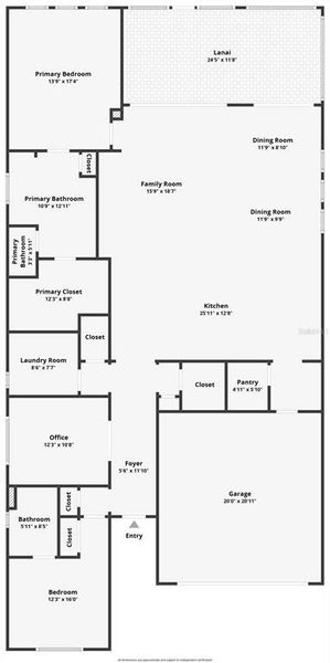 2D floor plan layout of this home in Brightmore at Wellen Park, Venice, FL (Image 5). 2D floor plan layout of this home in Brightmore at Wellen Park, Venice, FL (Image 5).