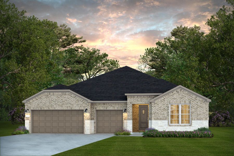 Representative exterior photo of a completed home built from the Renown by Del Webb in Del Webb Fulshear, Fulshear, TX (Image 28). Representative exterior photo of a completed home built from the Renown by Del Webb in Del Webb Fulshear, Fulshear, TX (Image 28).