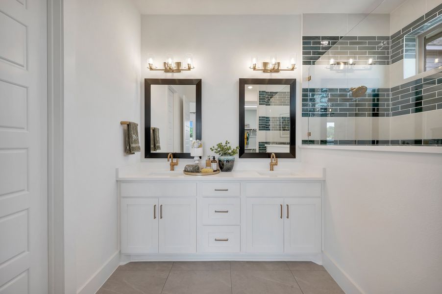 Representative furnished interior of a home built from the The Conroe by David Weekley Homes in Landmark, Denton (Image 5).