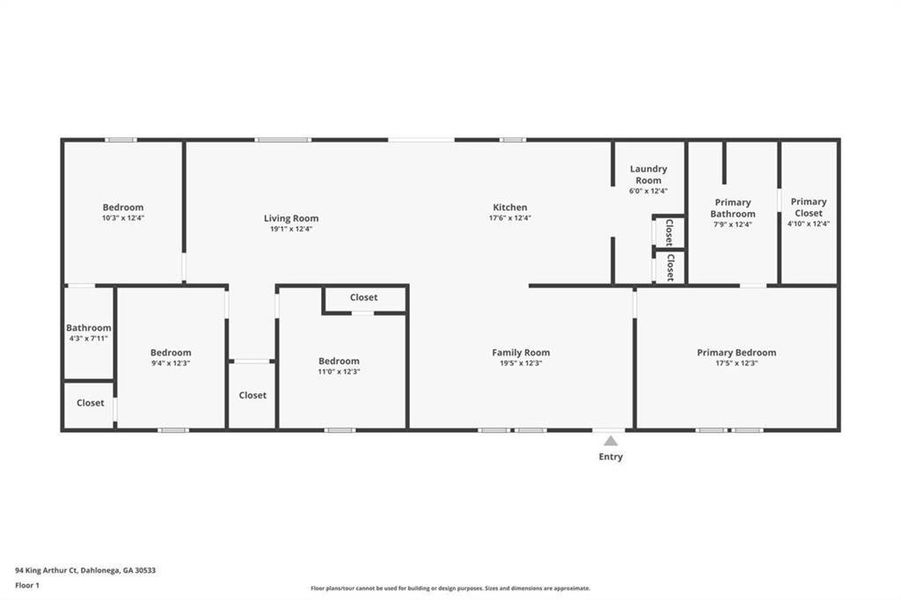 2D floor plan layout of this home in , Dahlonega, GA (Image 3).