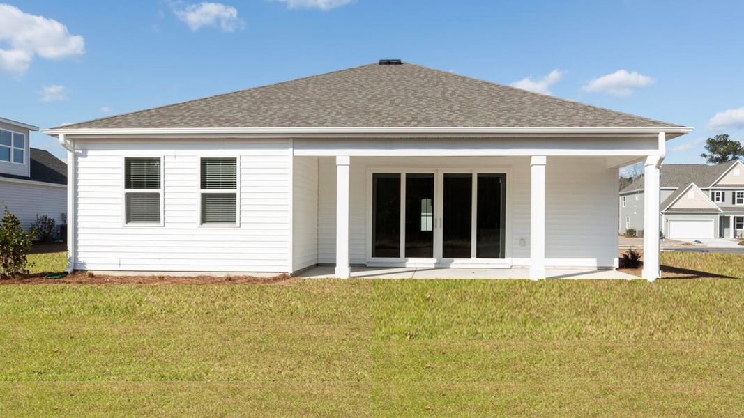 Representative exterior details of a home built from the LITCHFIELD by D.R. Horton in Cedar Hill Landing, Navassa (Image 19).
