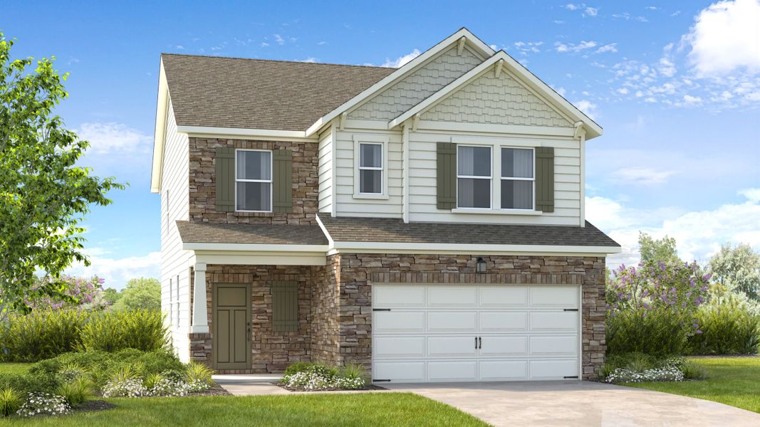 Representative exterior photo of a completed home built from the Edison by Taylor Morrison in Windance Lake, Loganville, GA (Image 19).