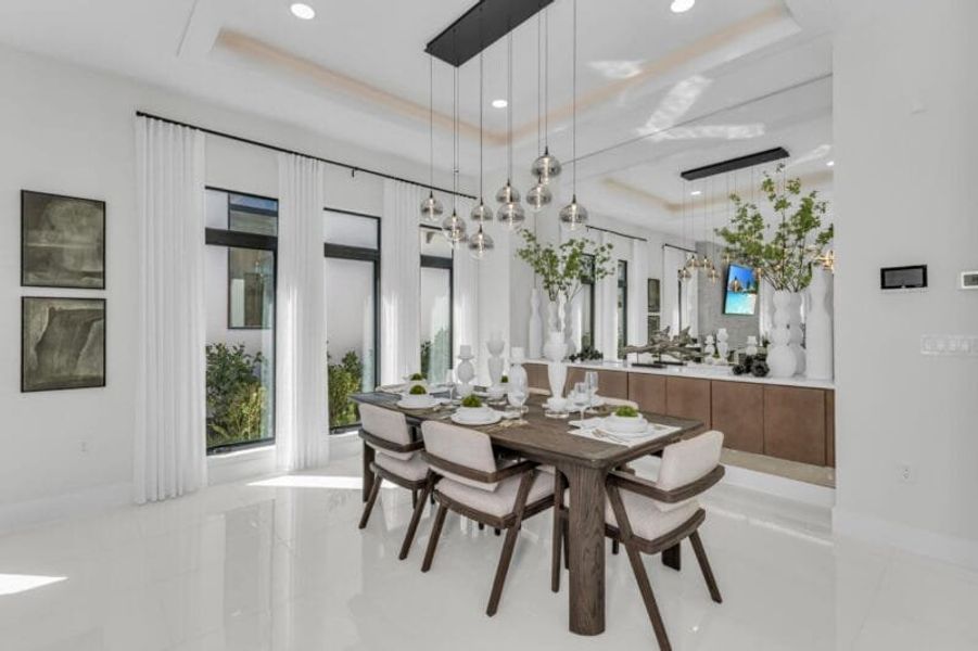 Representative furnished interior of a home built from the Silver Palm – Phase 2 by Medallion Home in Aqua, Bradenton (Image 12).