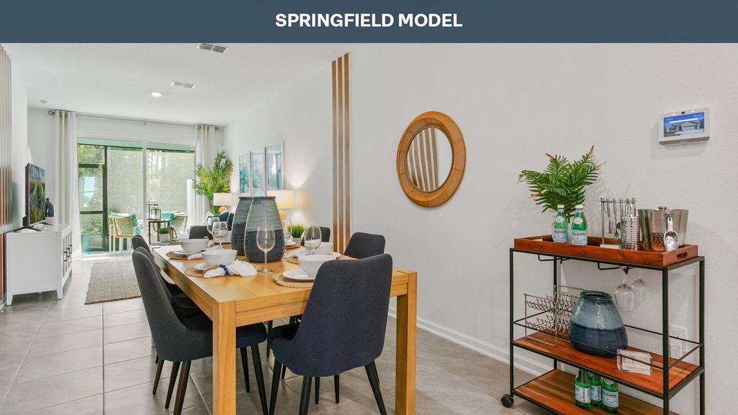 Furnished interior view inside a new home in Cordera Townhomes, St. Augustine (Image 9).