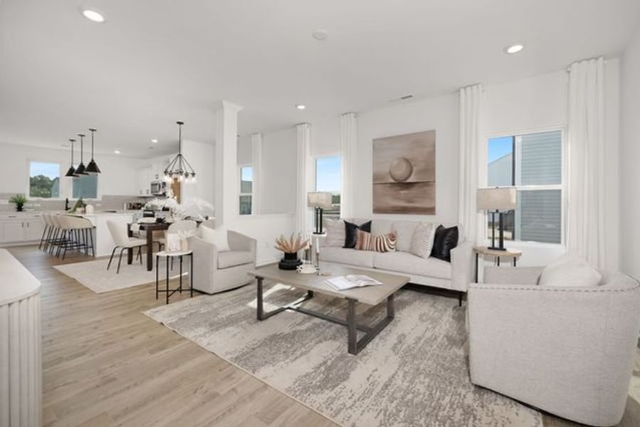 Representative furnished interior of a home built from the Dobson by True Homes in Harpers Landing, Walkertown (Image 9).