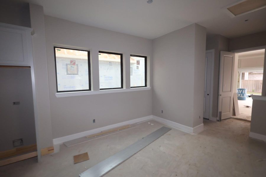 In-progress construction of a new home in Riceland 50’ Alley Load Homesites, Mont Belvieu, TX (Image 7).