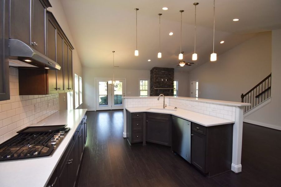 Representative furnished interior of a home built from the Cambridge by Keystone Homes NC in Weybridge, Burlington (Image 7).