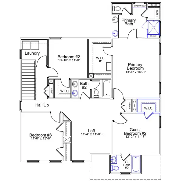 2D floor plan layout of this home in Meadow Valley, High Point, NC (Image 3).