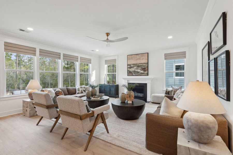 Furnished interior view inside a new home in Tidewater at Lakes of Cane Bay, Summerville (Image 53).