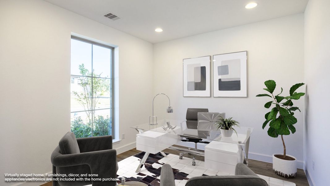 Furnished interior view inside a new home in Parmer Ranch 50', Georgetown (Image 7).