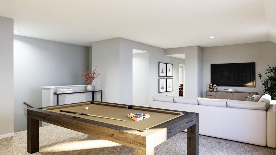 Representative furnished interior of a home built from the The Emilia by Legend Homes in Rocky Creek Crossing, Crowley (Image 26).
