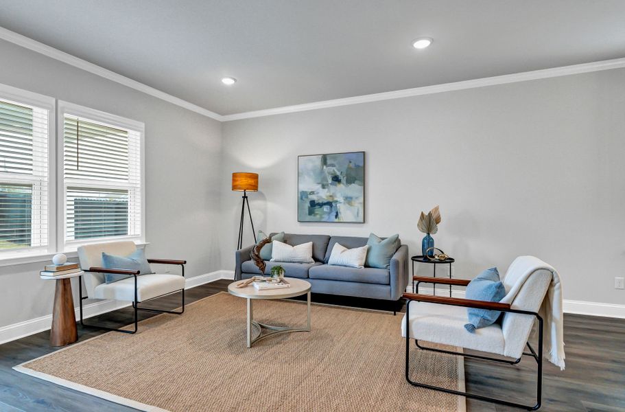 Furnished interior view inside a new home in Monroe Preserve, Chapin (Image 19).