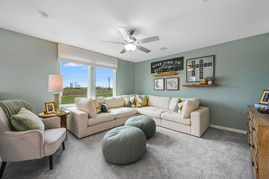 Representative furnished interior of a home built from the Georgetown by Taylor Morrison in Parks at Foster Crossing, Anna (Image 16).