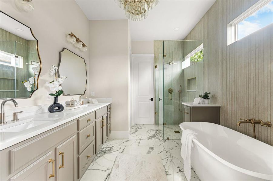 Furnished interior view inside a new home in , Dallas (Image 9).