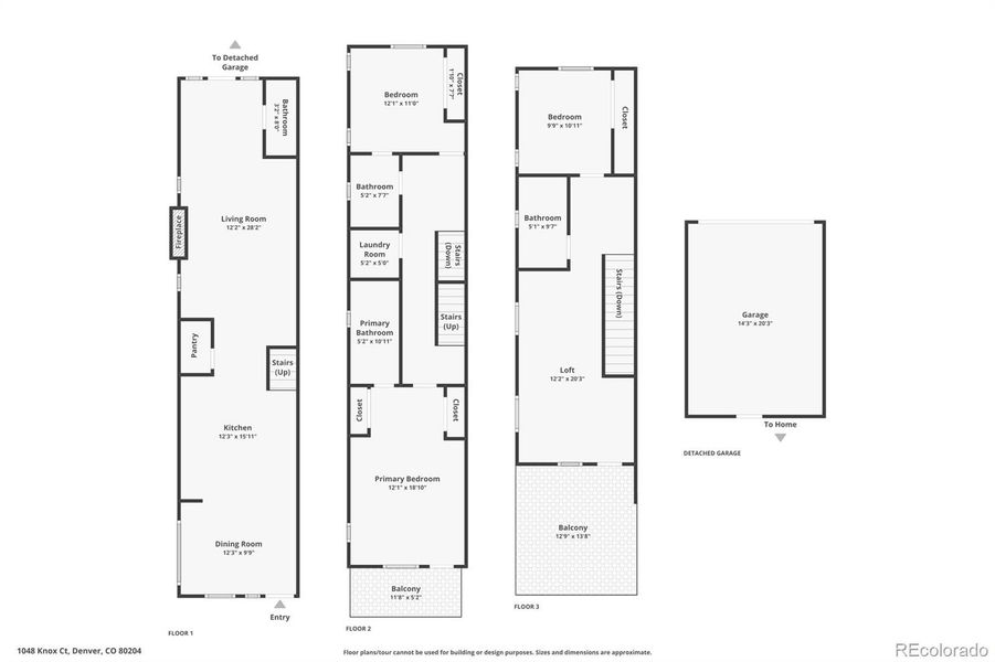 2D floor plan layout of this home in , Denver, CO (Image 3).