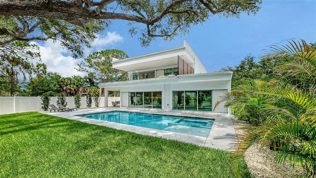 Exterior details and patio area of a home in , Sarasota (Image 42).