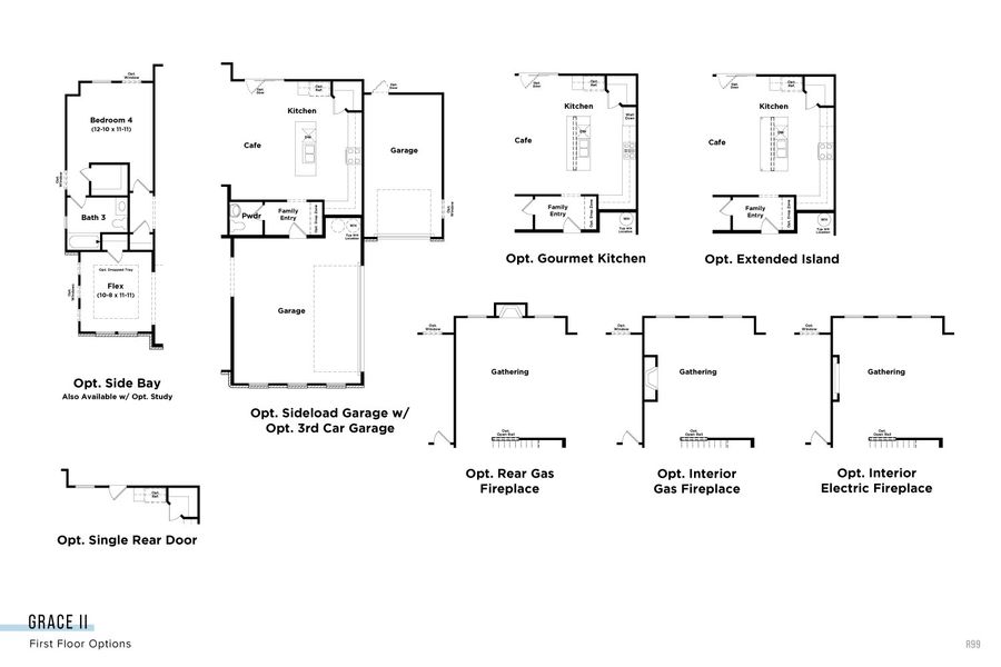 2D floor plan layout for the Grace II by DRB Homes in Northridge Park, Murfreesboro, TN (Image 4).