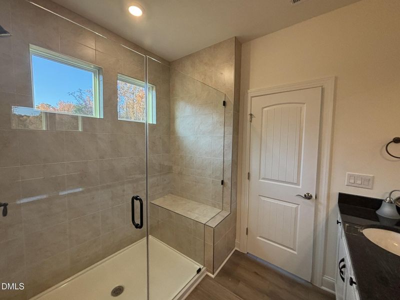 Master Shower with framless glass door Master Shower with framless glass door