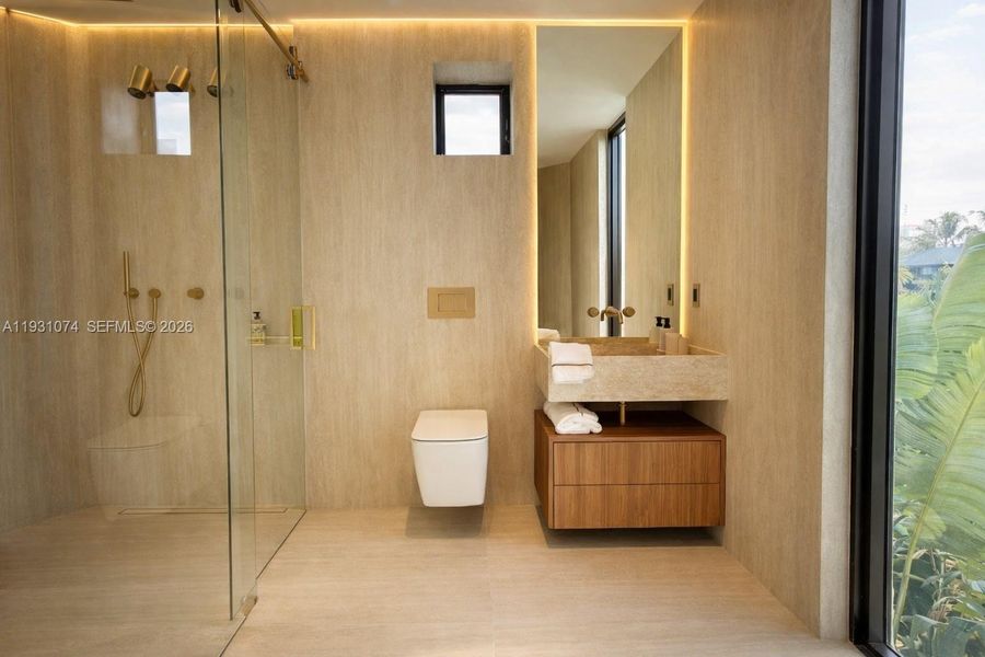 Furnished interior view inside a new home in , Miami Beach (Image 17).