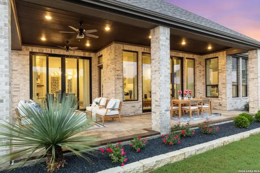Exterior details and patio area of a home in Mayfair, New Braunfels (Image 3).