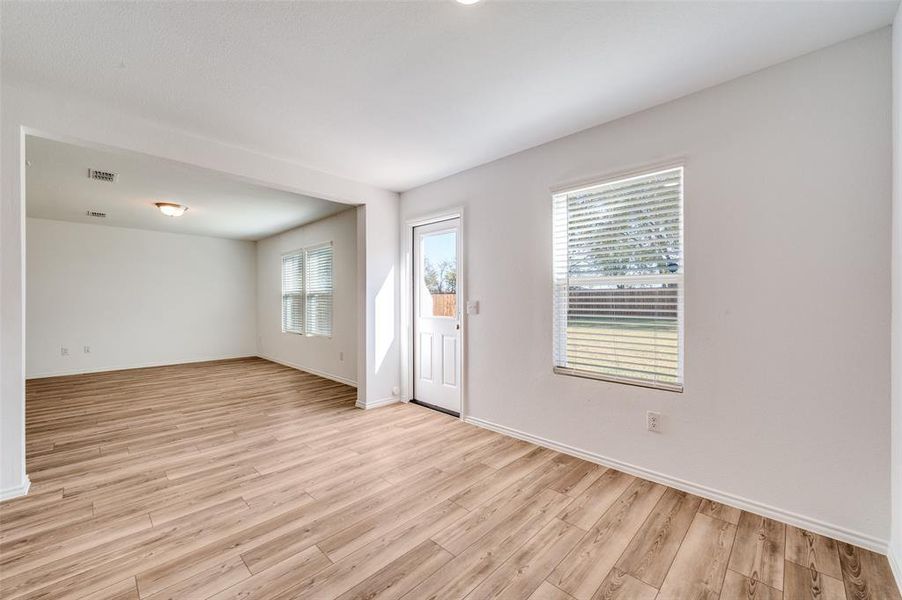 View from dining area to living room View from dining area to living room