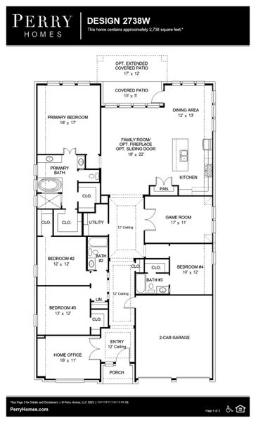 Floor Plan for 2738W