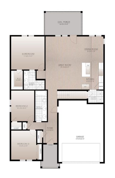 2D floor plan layout of this home in , Summerville, SC (Image 5).