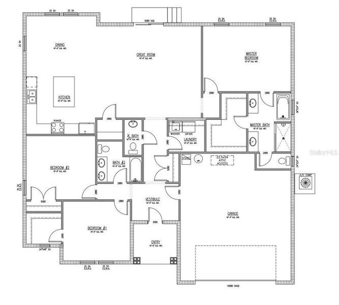 2D floor plan layout of this home in , Spring Hill, FL (Image 4).