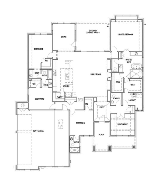 2D floor plan layout of this home in Double Eagle Ranch, Cedar Creek, TX (Image 5). 2D floor plan layout of this home in Double Eagle Ranch, Cedar Creek, TX (Image 5).